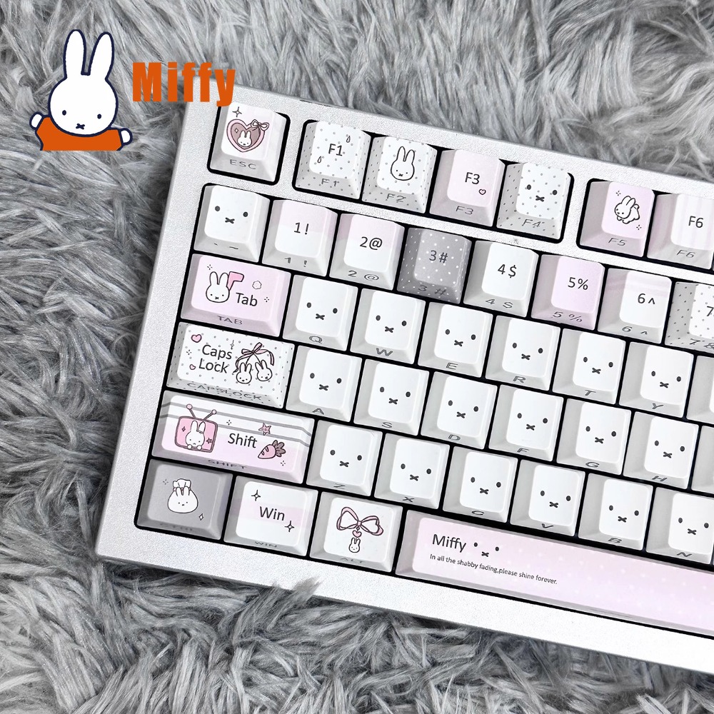 Tech For Office - Kawaii Miffy Mechanical Keyboard Keycap Set