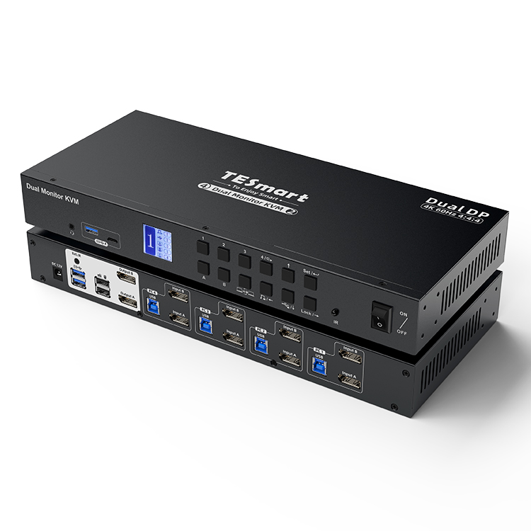 Kvm Switch Dual Monitor - 4 Port Dual Monitor KVM Switch