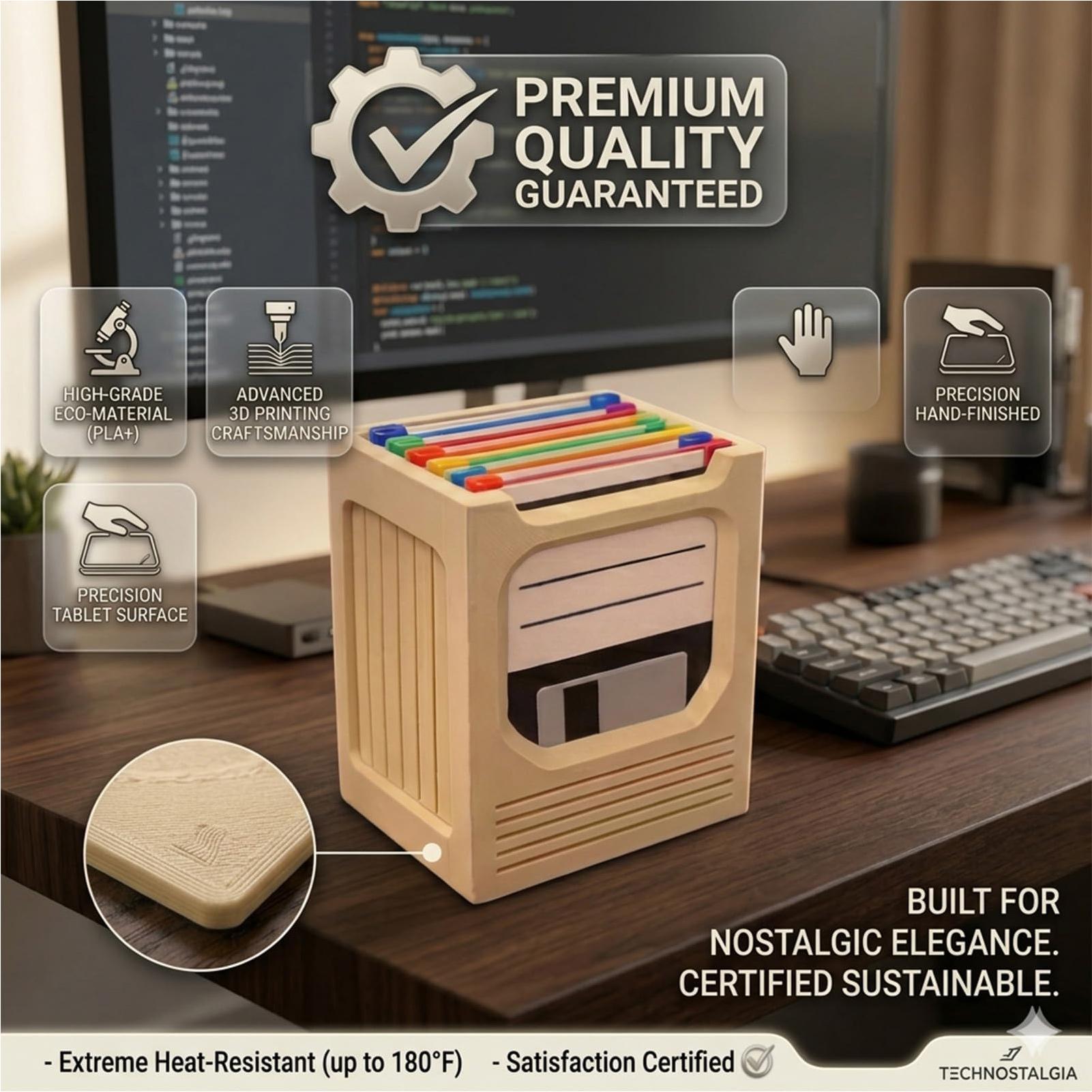 Tech For Office - Retro Tech Coaster Holder Set Retro