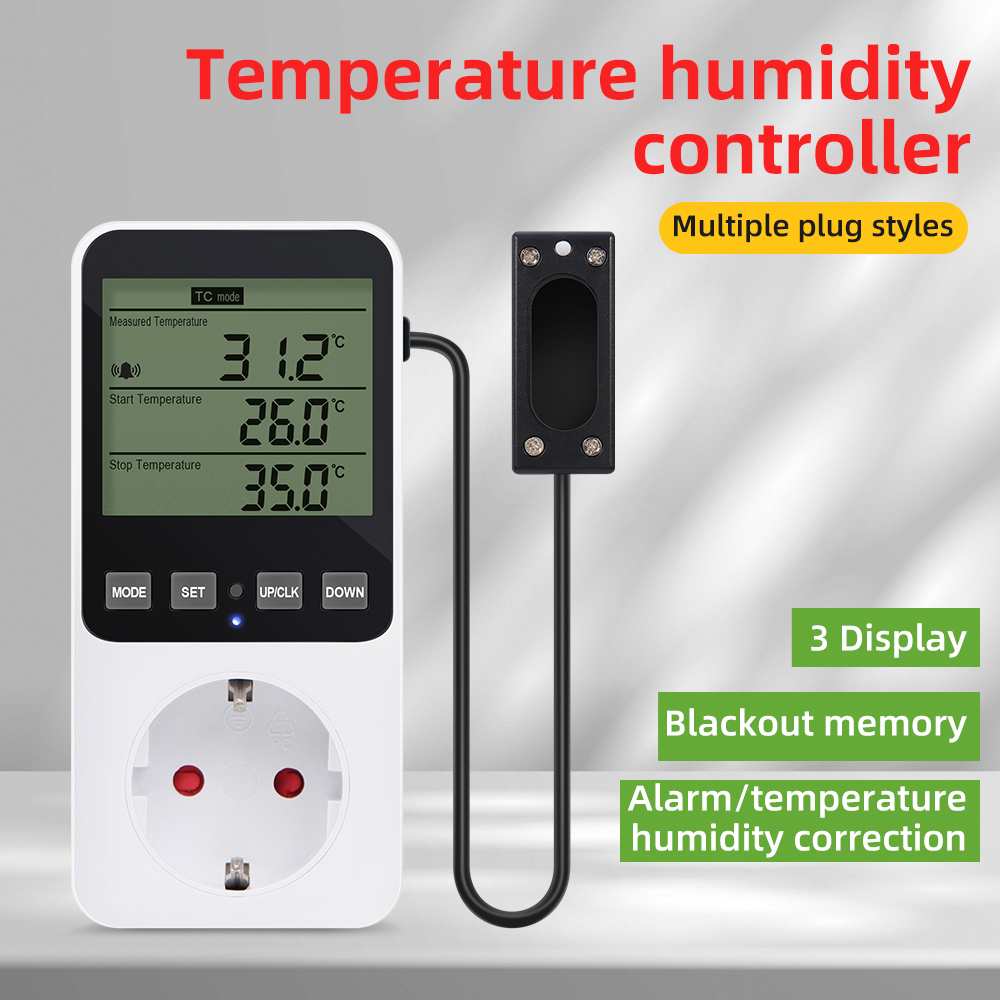 Digital Timer Countdown - Digital Temperature Humidity Controller LCD Display