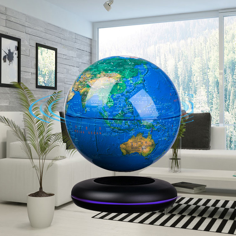 Office Tech Decor - Magnetic Levitation Globe 8 Inch Floating
