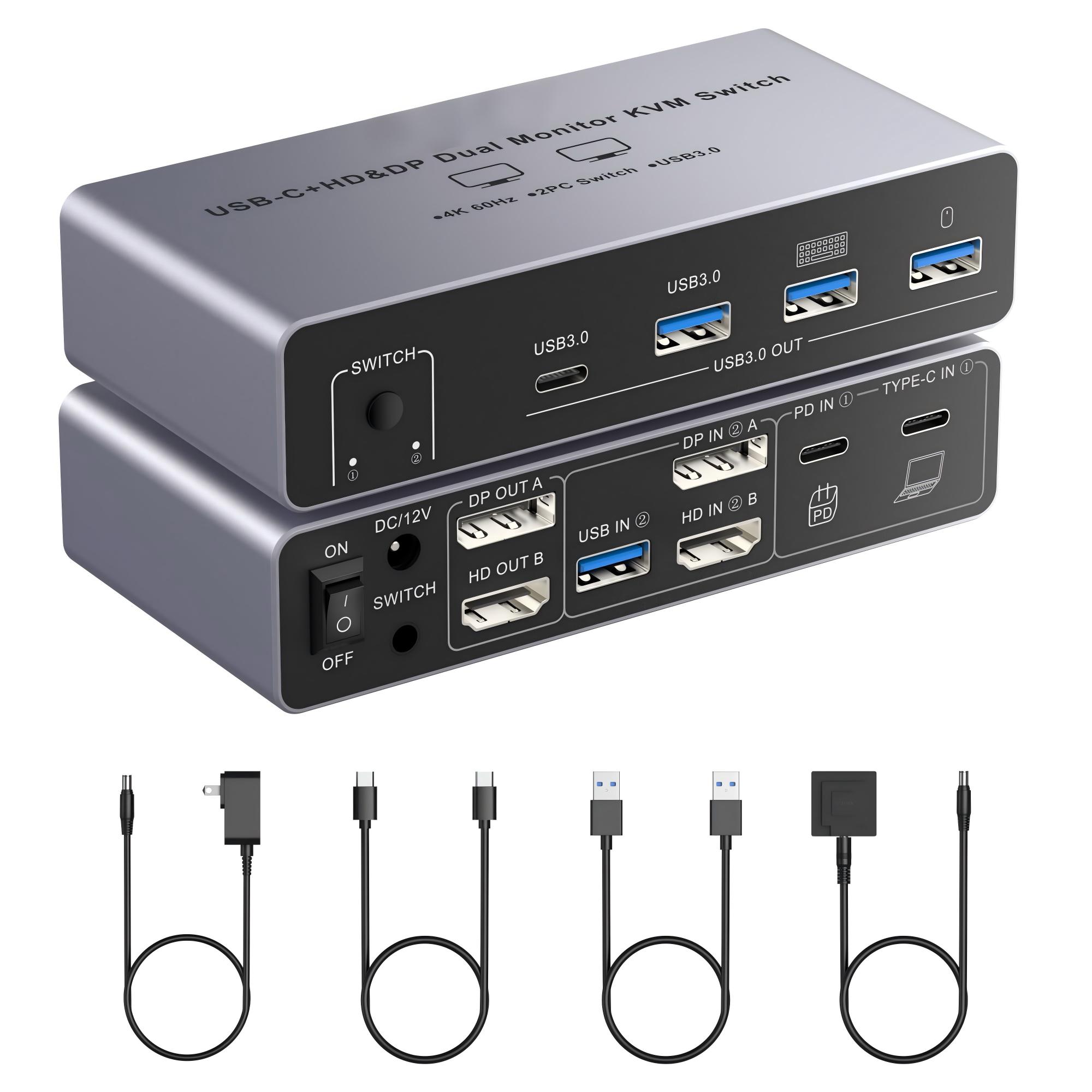 HDM DP KVM Switch 2 Monitor 2  - Kvm Switch Dual Monitor review and price