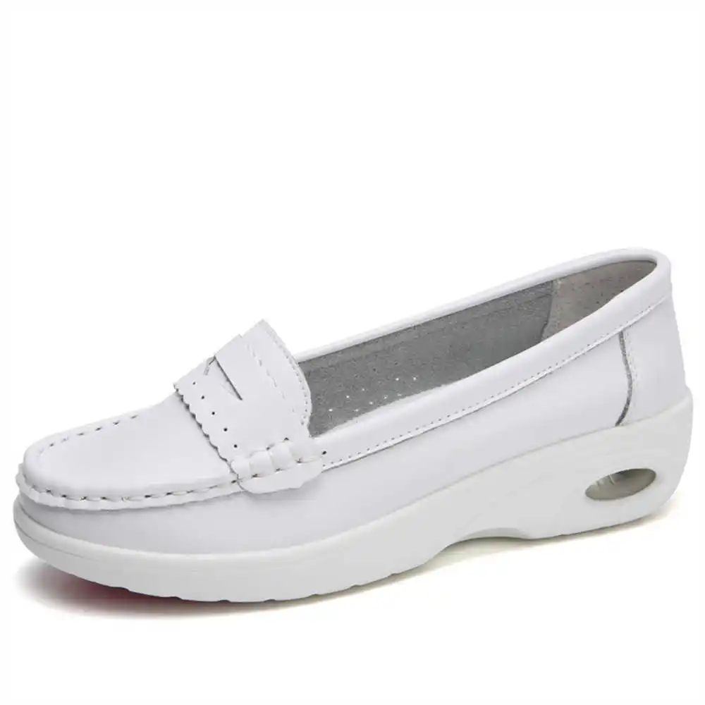 Thick Sole Slipon White Traine - Tech Office Wear Women review and price