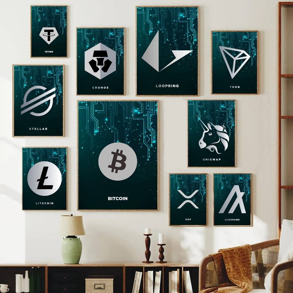 Tech Circuit Crypto Symbol Pos - Office Tech Decor review and price