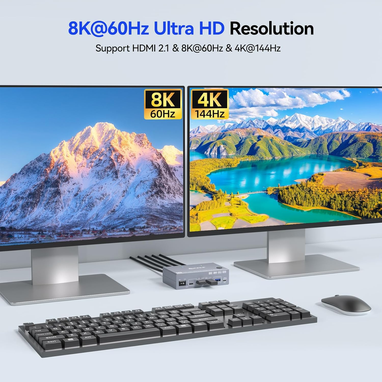 8K KVM Switch 2 Monitors 2 com - Kvm Switch Dual Monitor review and price