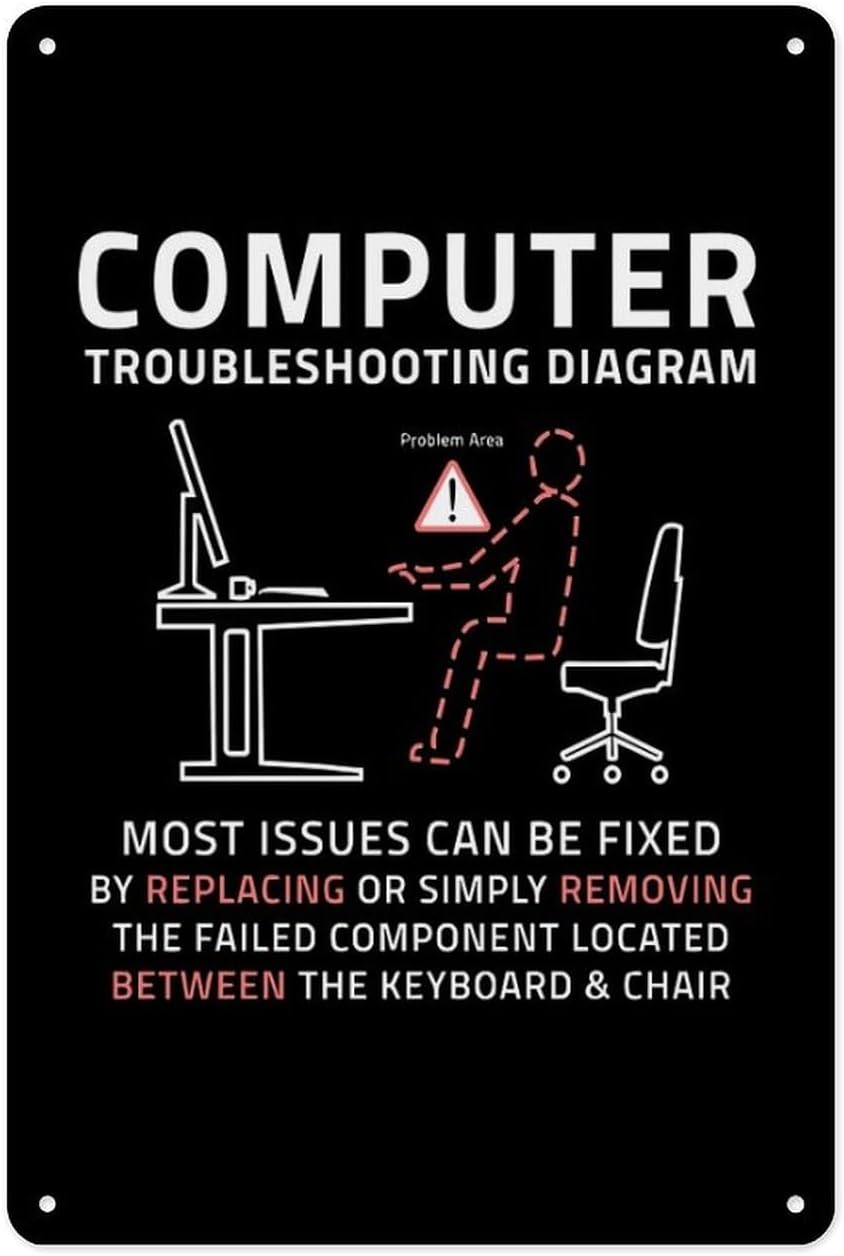 Metal Tin Sign 8 X 12 Inch - F - Office Tech Decor review and price
