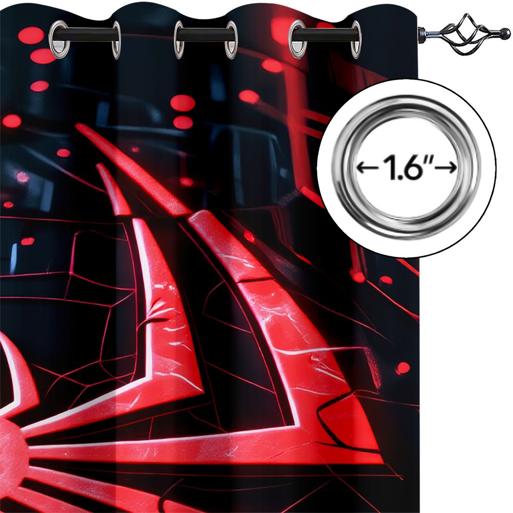Spider Print Curtains Futurist - Office Tech Decor review and price