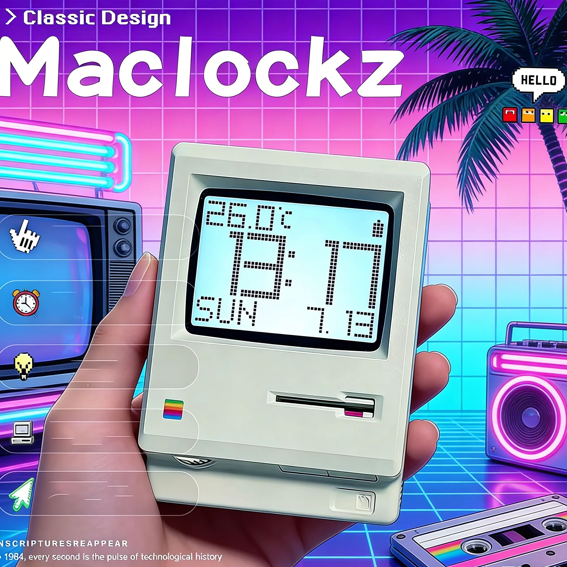 Retro Nostalgic Maclock Alarm  - Office Tech Decor review and price