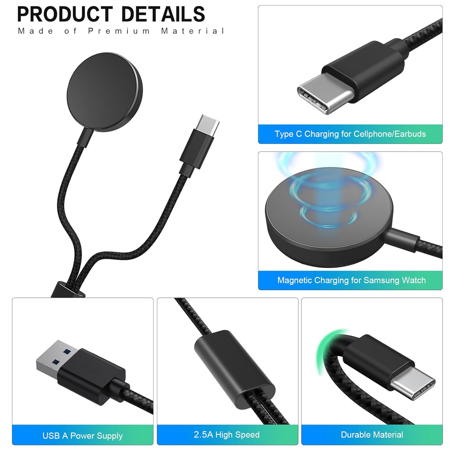 2-in-1 Charger for Samsung Gal - Usb Extender Active review and price