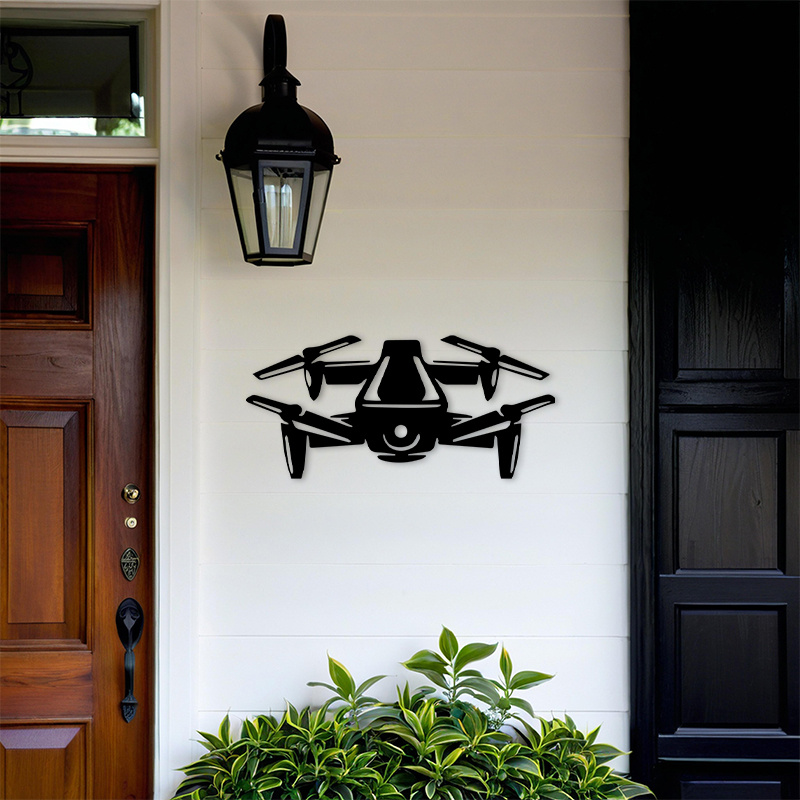 2D Flat Drone Silhouette Metal - Office Tech Decor review and price