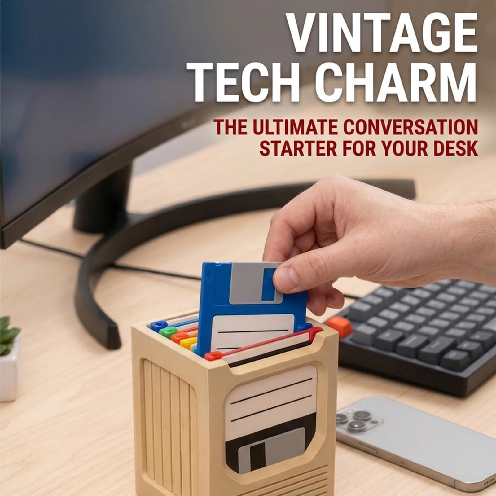 Retro Tech Coaster Holder Set  - Tech For Office review and price
