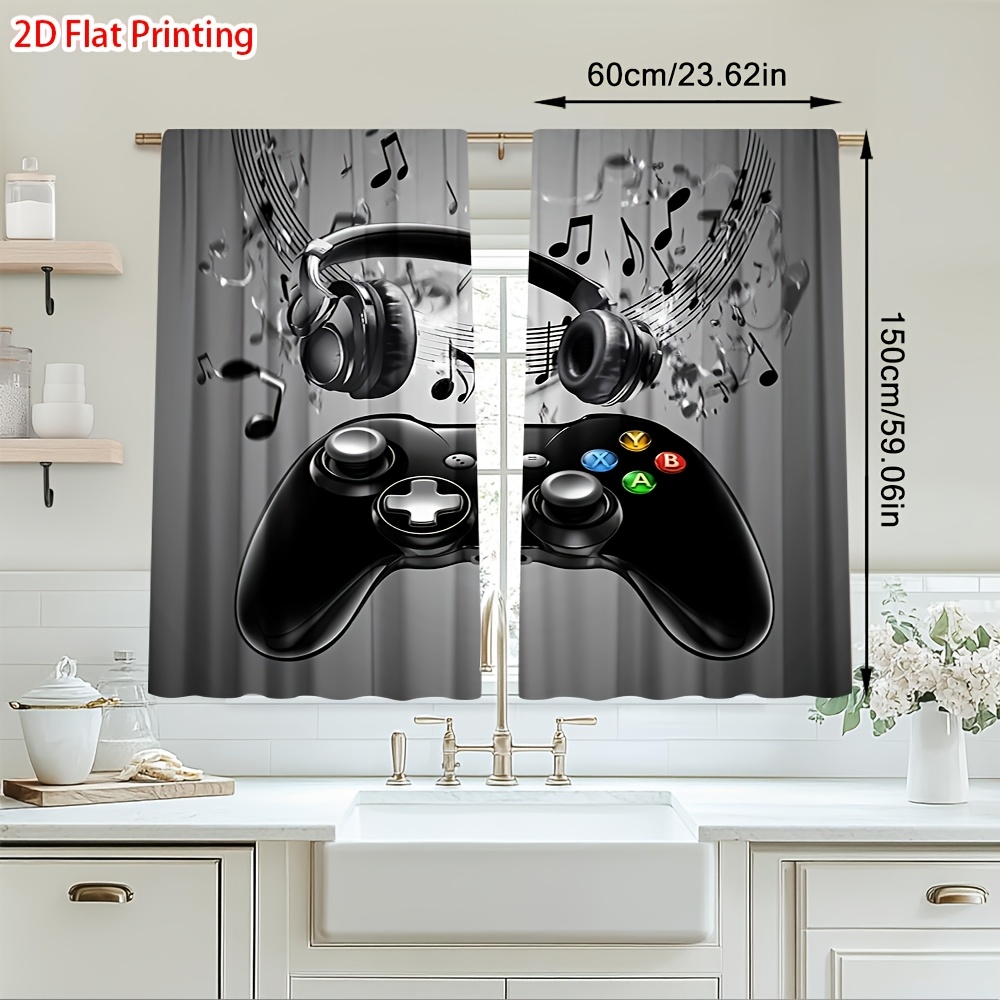 2pcs Game Controller Curtains  - Office Tech Decor review and price