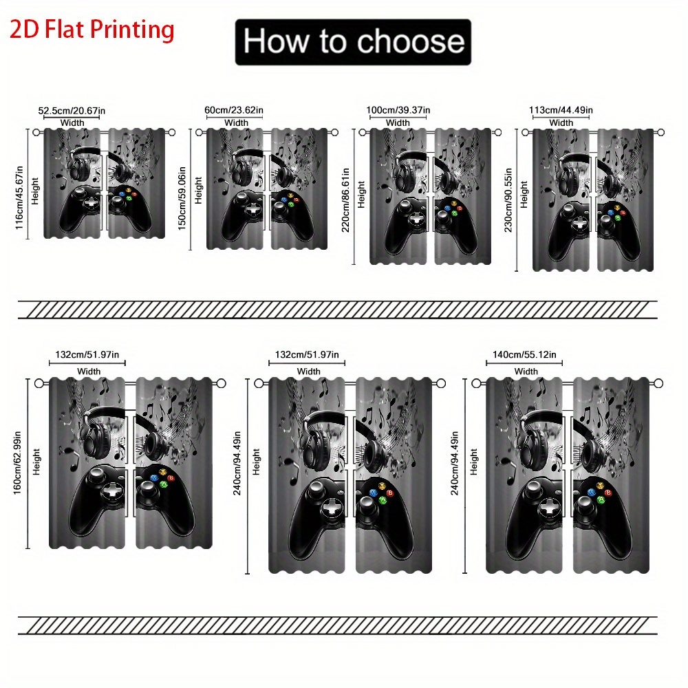 2pcs Game Controller Curtains  - Office Tech Decor review and price