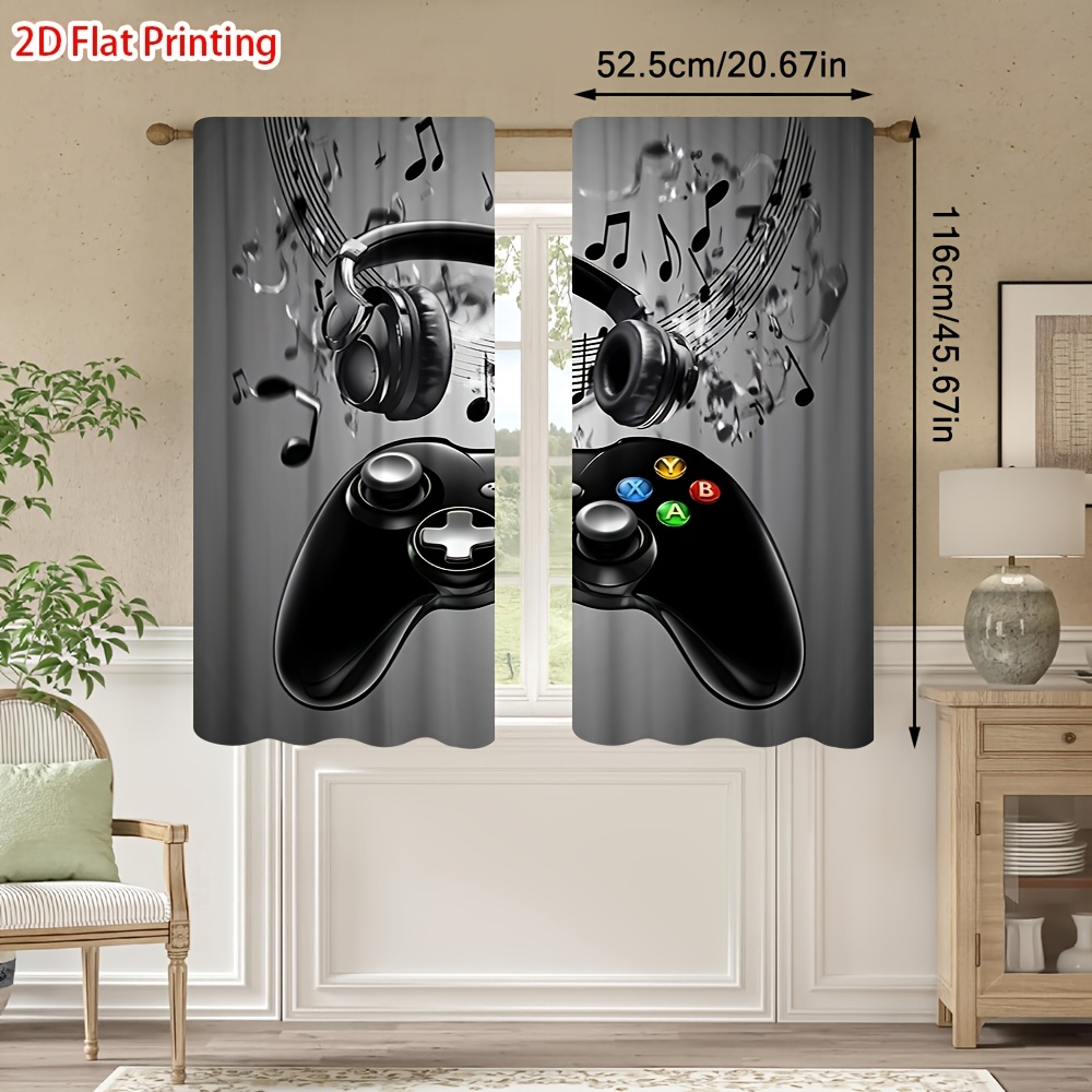 2pcs Game Controller Curtains  - Office Tech Decor review and price