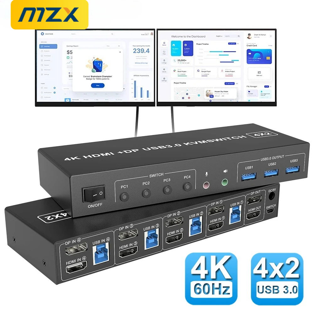 MZX 4 Port KVM Switch HDMI-Com - Kvm Switch Dual Monitor review and price